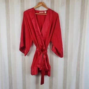 Vintage‎ Victoria's Secret Gold Label Robe Kimono Red One Size Fits All